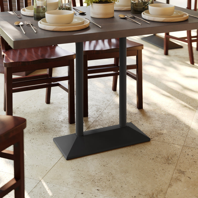 27x15 Black Double Table Base