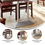 27x15 Silver Double Table Base