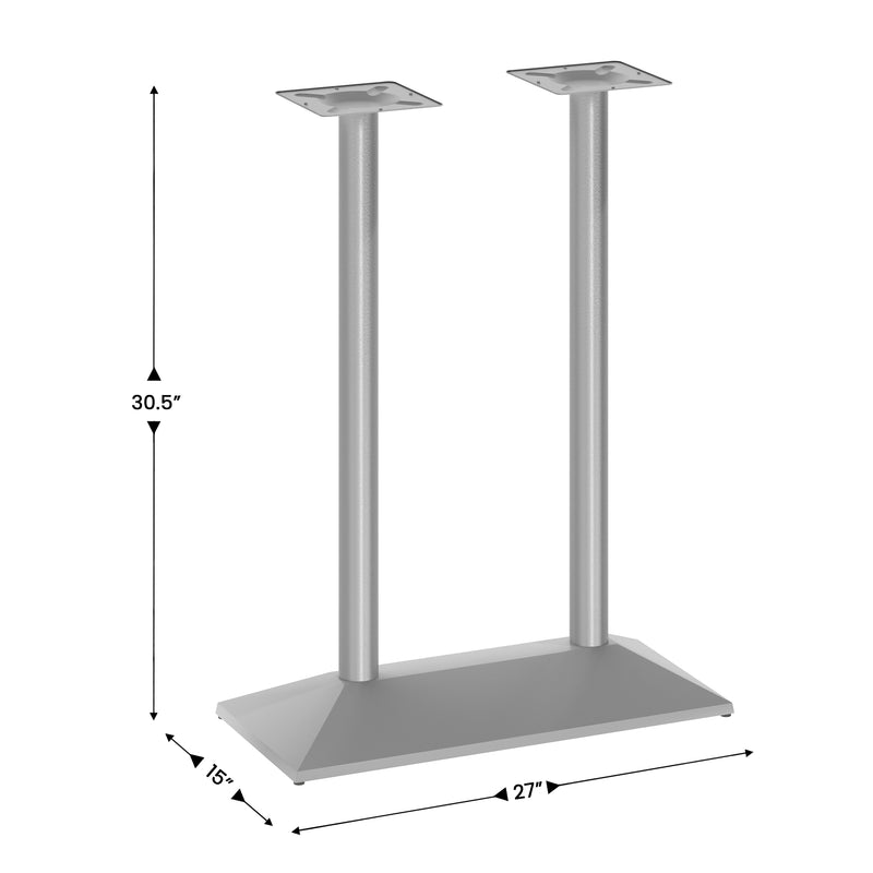27x15 Silver Double Table Base