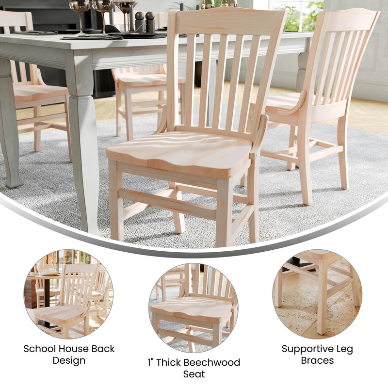 AQ White Wood Dining Chair
