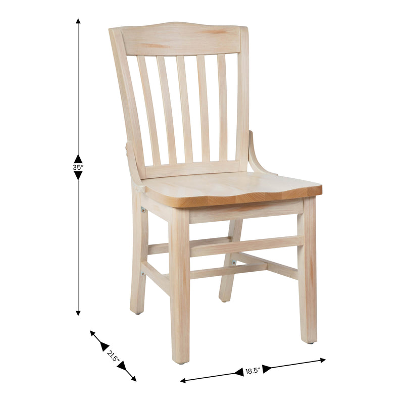 AQ White Wood Dining Chair