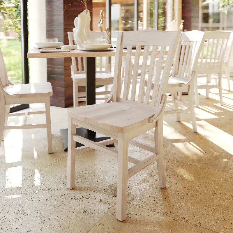 AQ White Wood Dining Chair
