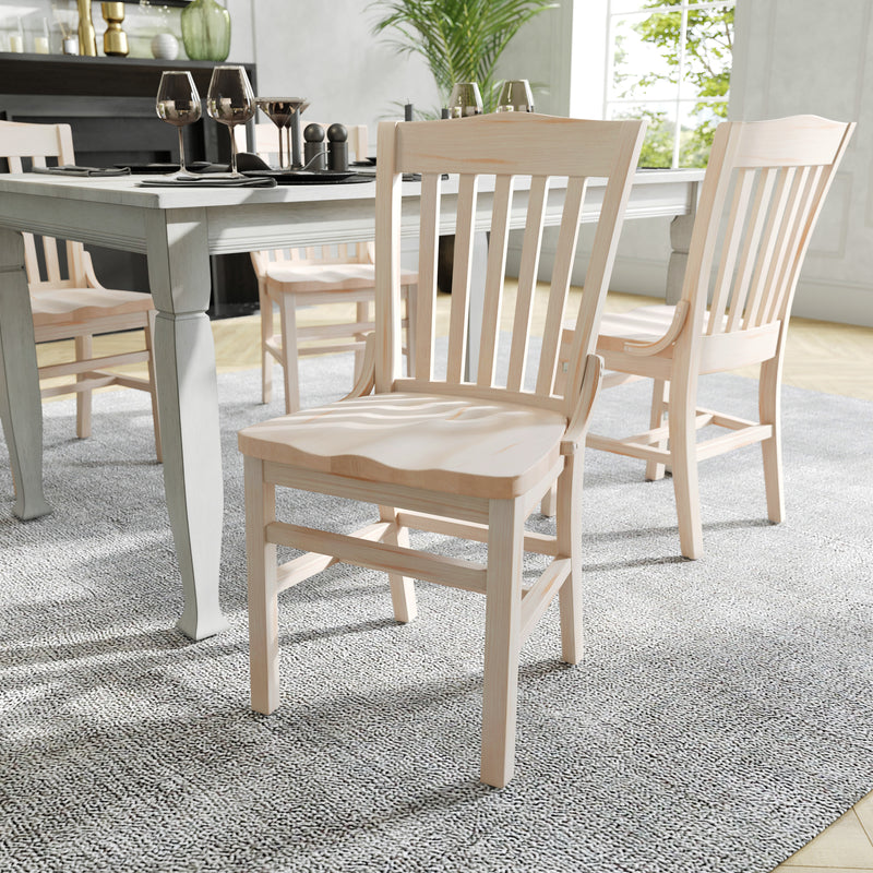 AQ White Wood Dining Chair