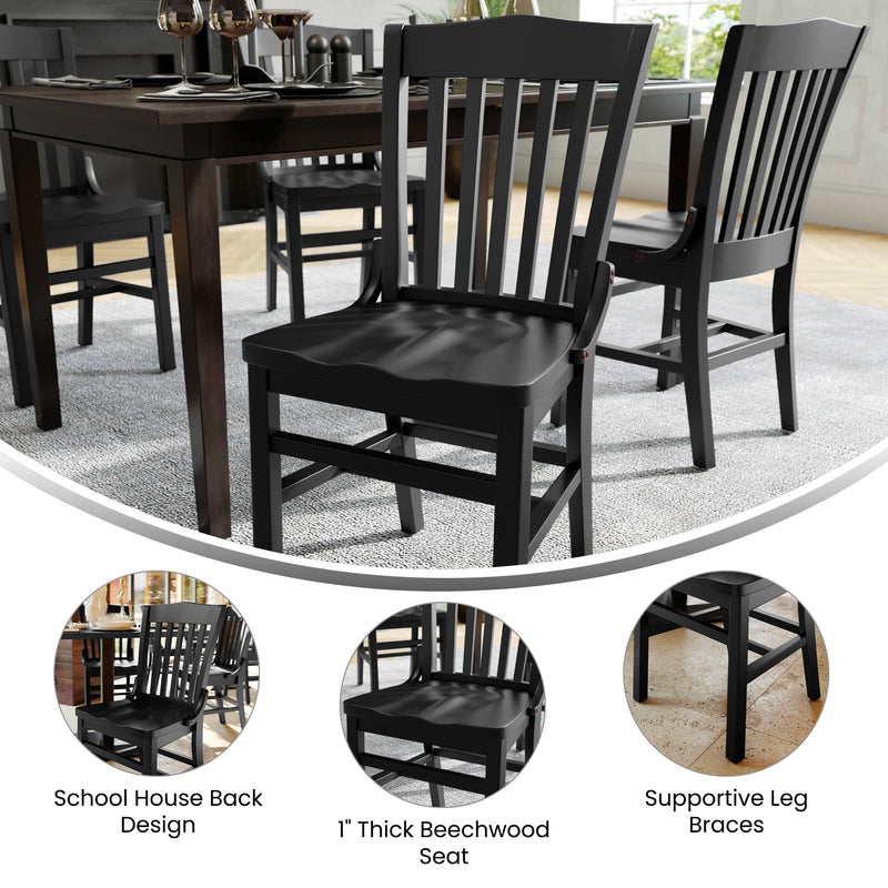 Black Wood Dining Chair