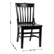 Black Wood Dining Chair