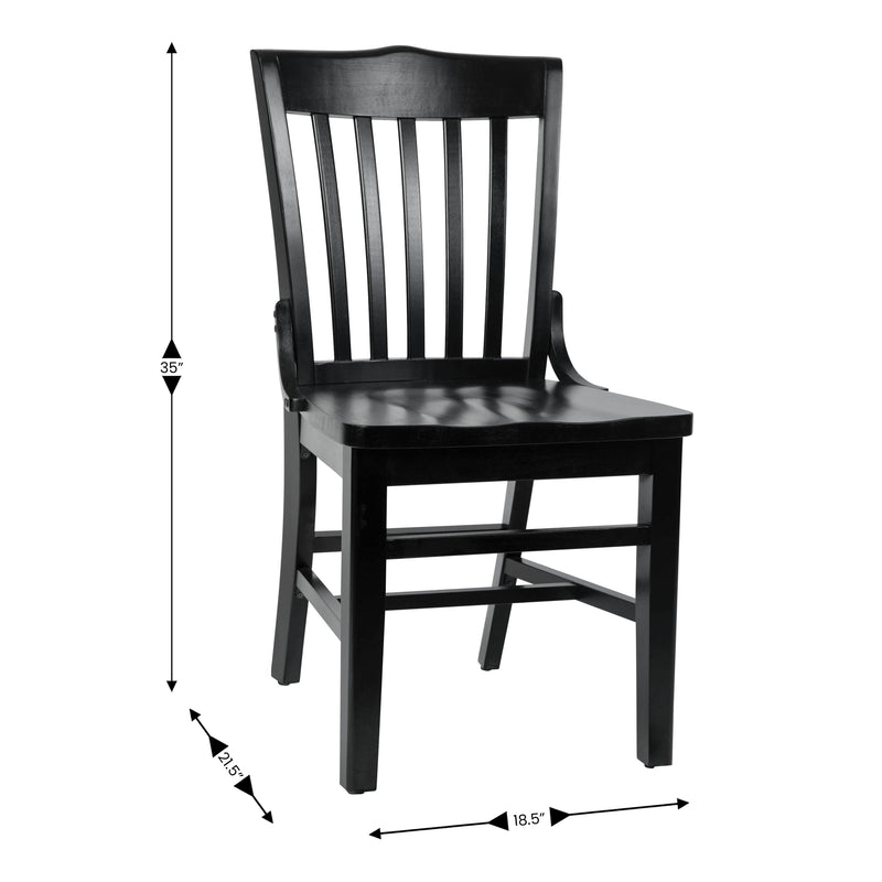 Black Wood Dining Chair