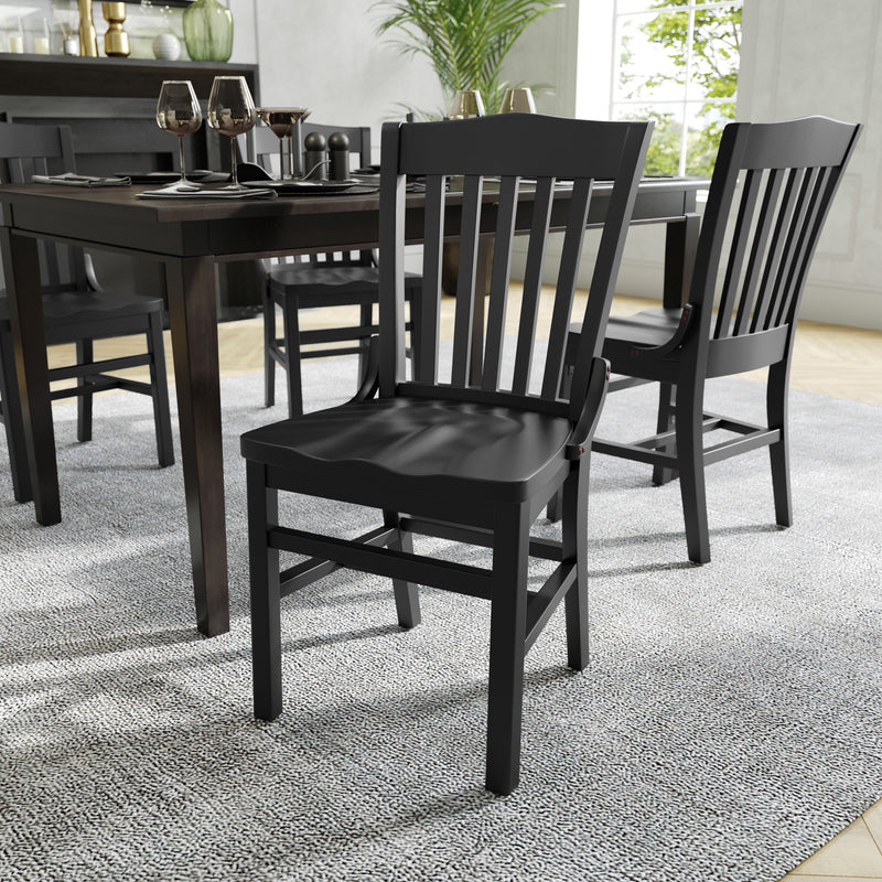 Black Wood Dining Chair