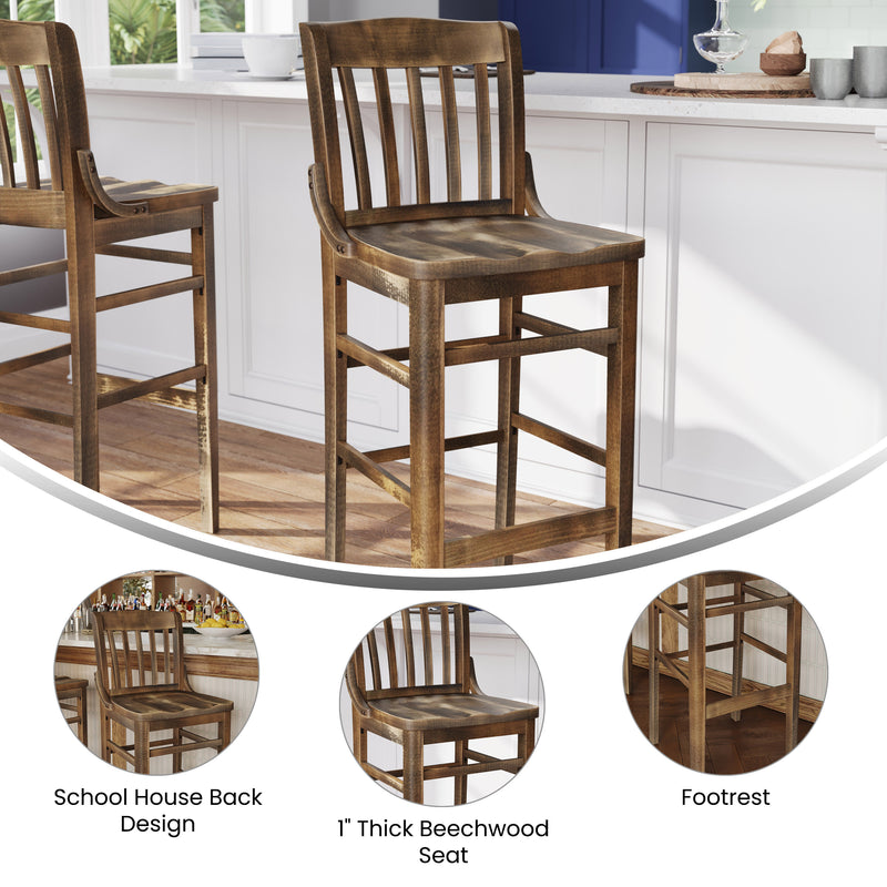 AQ Copper Wood Stool