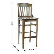 AQ Copper Wood Stool