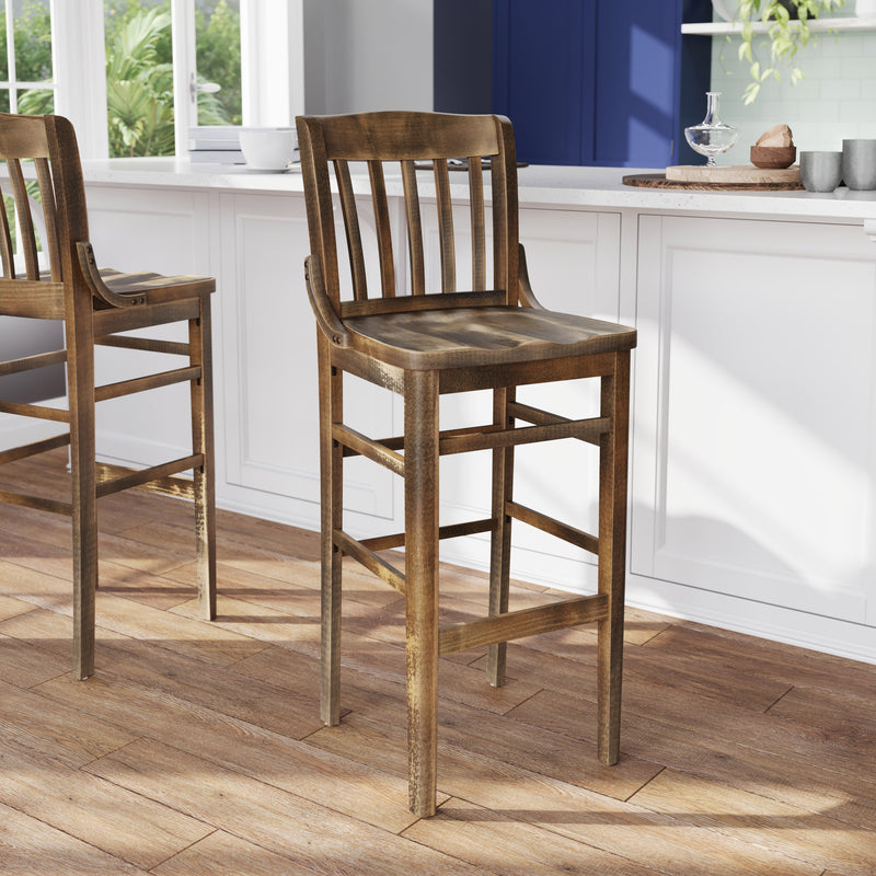 AQ Copper Wood Stool