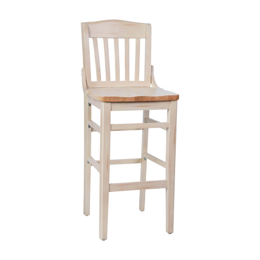 AQ White Wood Stool