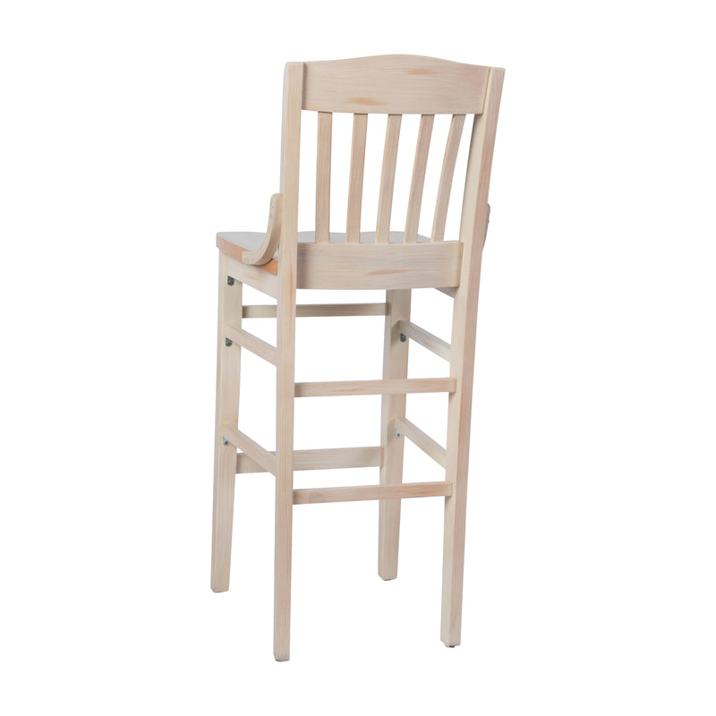 AQ White Wood Stool