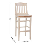 AQ White Wood Stool