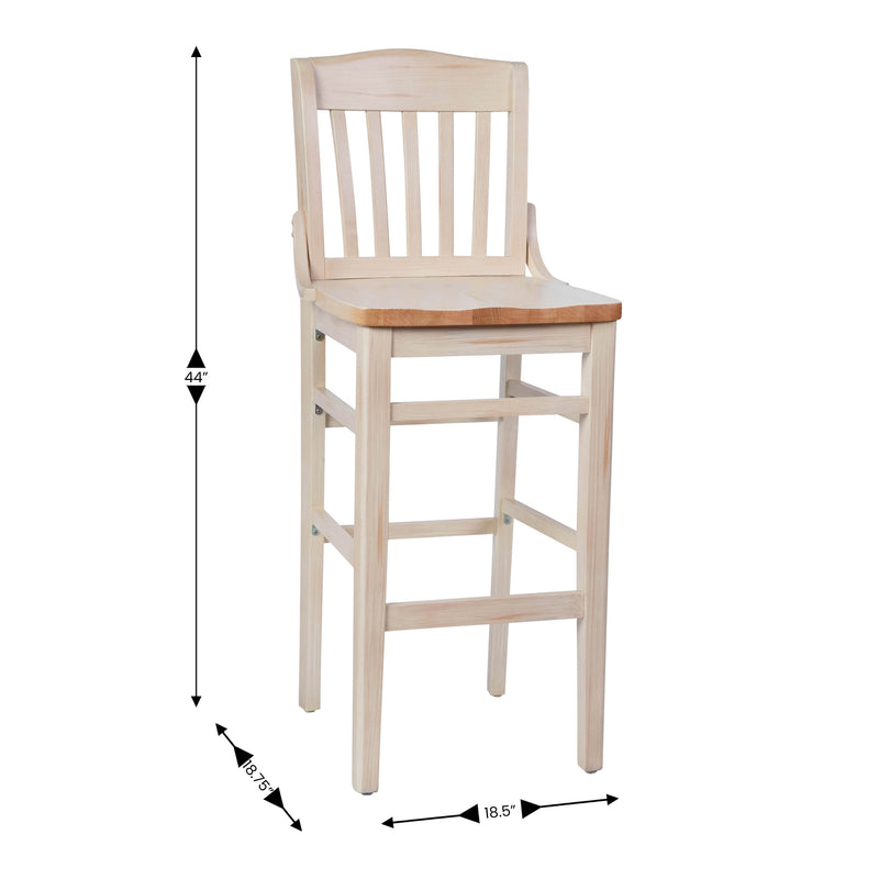 AQ White Wood Stool