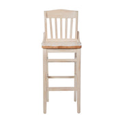AQ White Wood Stool