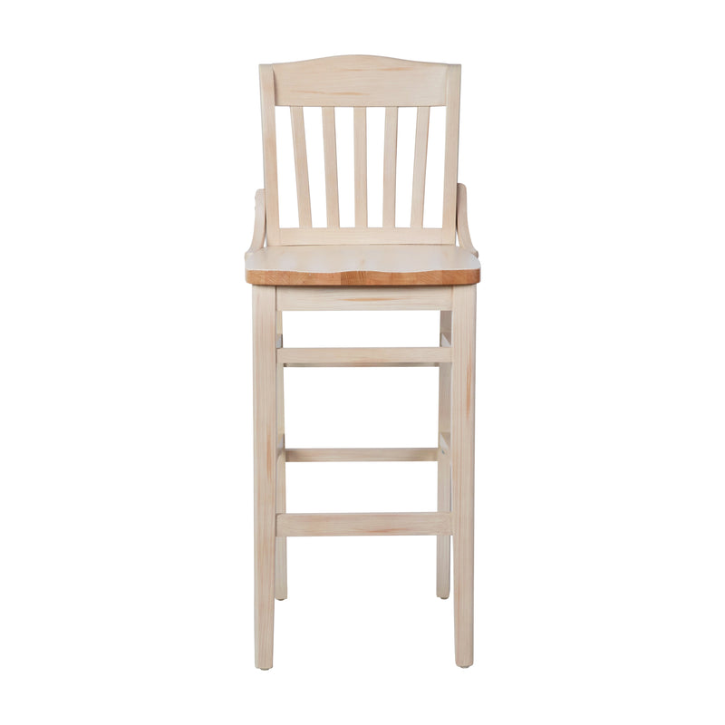 AQ White Wood Stool