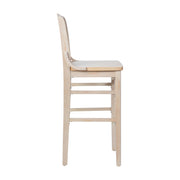 AQ White Wood Stool