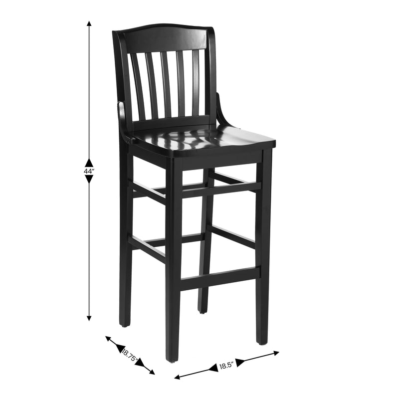 Black Wood Stool