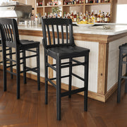 Black Wood Stool