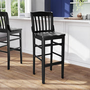 Black Wood Stool