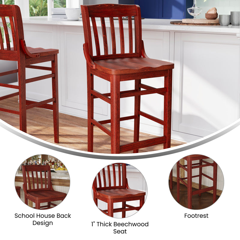 Mahogany Wood Stool