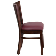 Walnut Wood Chair-Burg Vinyl