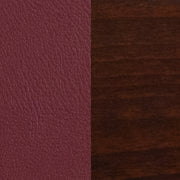 Walnut Wood Stool-Burg Vinyl
