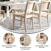 Commercial Ant Wht Wood Chair