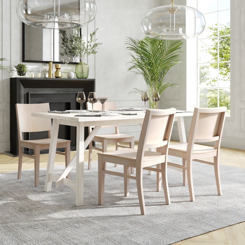 Commercial Ant Wht Wood Chair