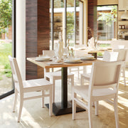 Commercial Ant Wht Wood Chair