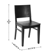 Commercial Black Wood Chair