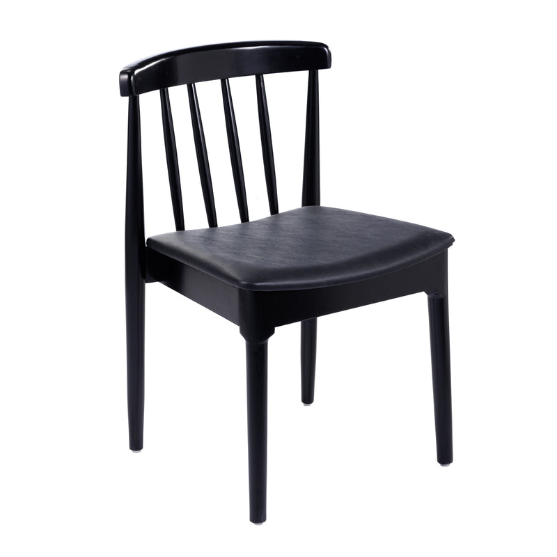 BK/BK Vinyl Seat Dining Chair