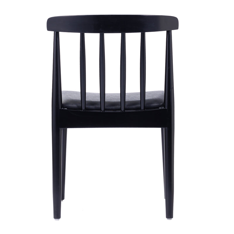 BK/BK Vinyl Seat Dining Chair