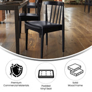 BK/BK Vinyl Seat Dining Chair