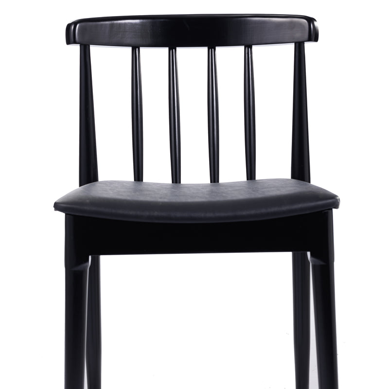 BK/BK Vinyl Seat Dining Chair