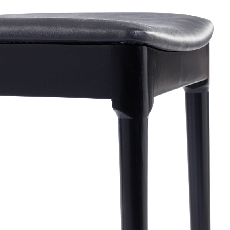 BK/BK Vinyl Seat Dining Chair