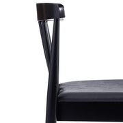 BK/BK Vinyl Seat Dining Chair
