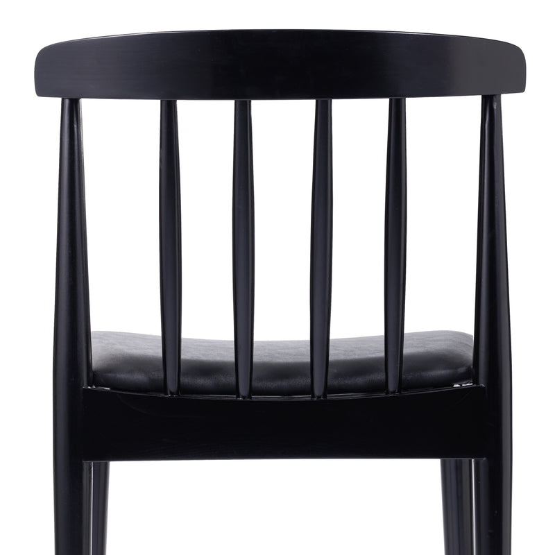BK/BK Vinyl Seat Dining Chair