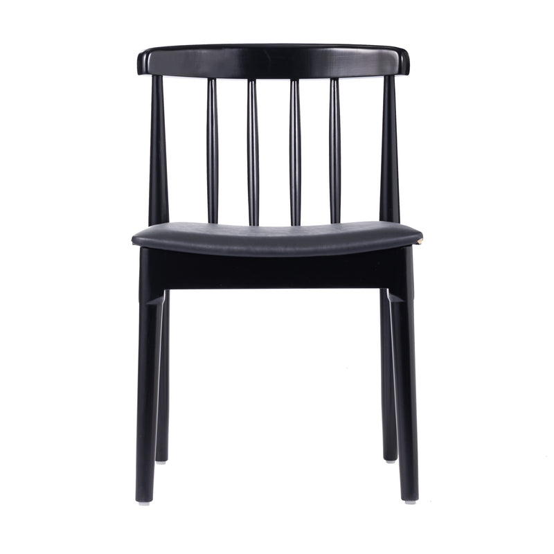 BK/BK Vinyl Seat Dining Chair