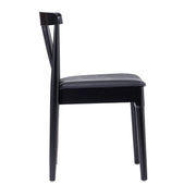 BK/BK Vinyl Seat Dining Chair