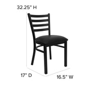 36SQ BK Table-BK VYL Seat
