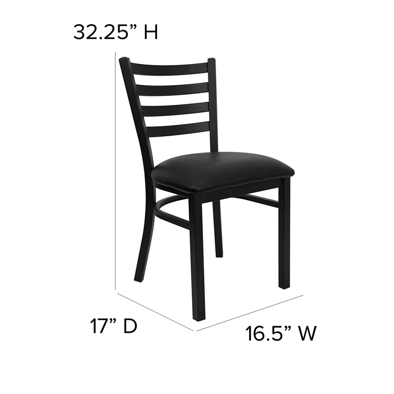 36SQ BK Table-BK VYL Seat