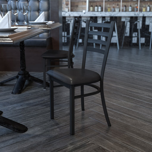 Black Ladder Chair-Black Seat