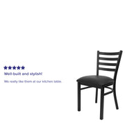 Black Ladder Chair-Black Seat