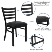 36SQ BK Table-BK VYL Seat