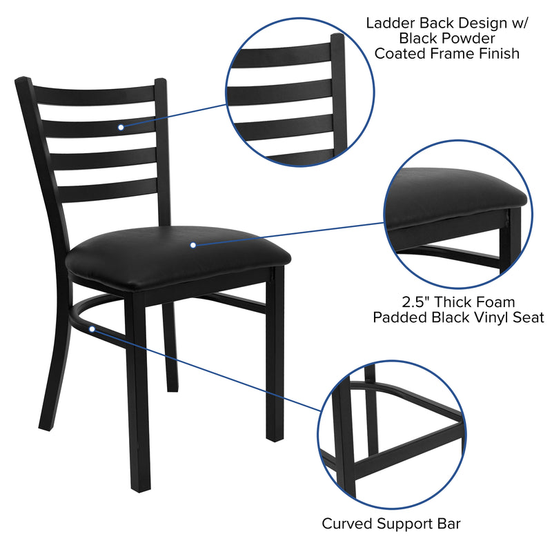 36SQ BK Table-BK VYL Seat