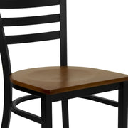 Black Ladder Chair-Cherry Seat