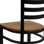 Black Ladder Chair-Cherry Seat