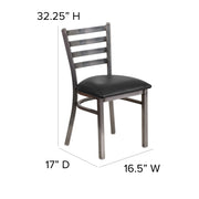 Clear Ladder Chair-Black Seat