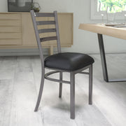 Clear Ladder Chair-Black Seat